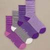 Bam2882 Everyday Roll Top Socks Purple Mix Clothing 1
