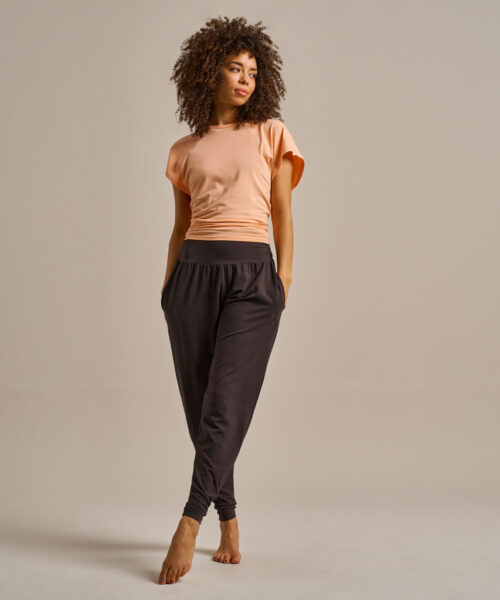 Bam2889 Tie Back Top Apricot Clothing 7