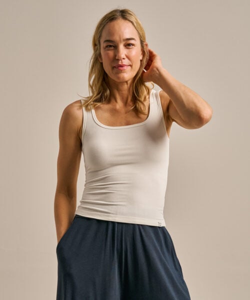 Bam2907 Square Neck Tank Top Oat Milk Clothing 2