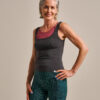Bam2907 Square Neck Tank Top Washed Black Clothing 1