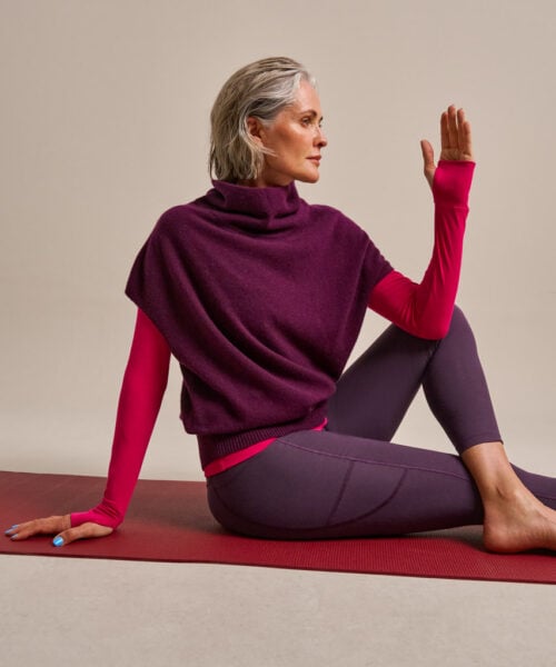 Bam2913 Cashmere Cocoon Top Damson Clothing 1