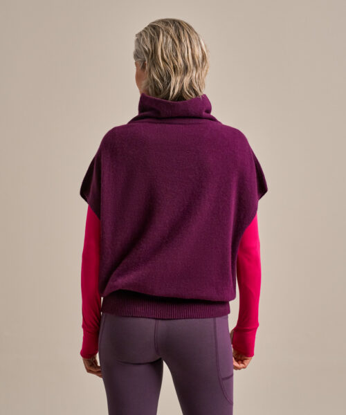 Bam2913 Cashmere Cocoon Top Damson Clothing 4
