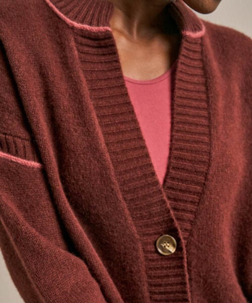 Bam2915 Knitted Cardigan Bitter Chocolate Clothing 4