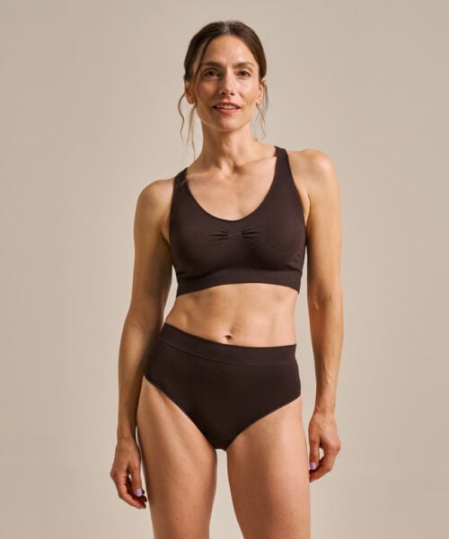Bam2922 Racerback Bralette Bitter Chocolate Clothing 1