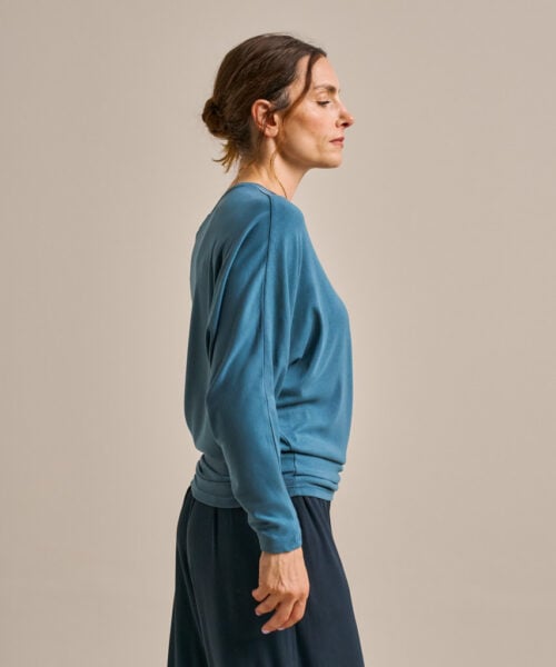 Bam2934 Drape Top Agate Blue Clothing 2