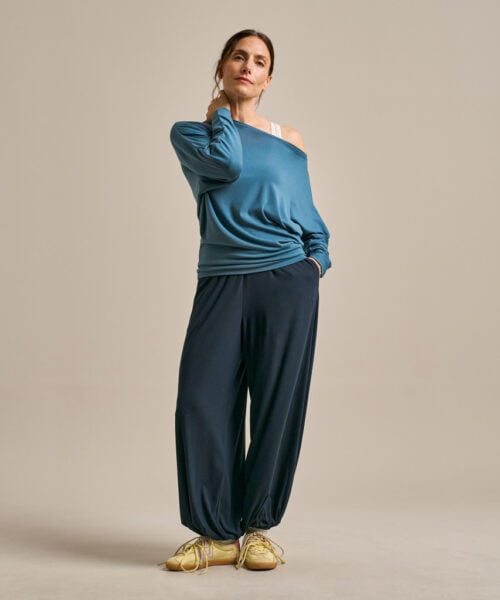 Bam2934 Drape Top Agate Blue Clothing 6