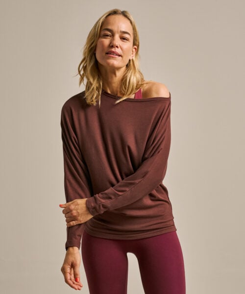 Bam2934 Drape Top Conker Clothing 2