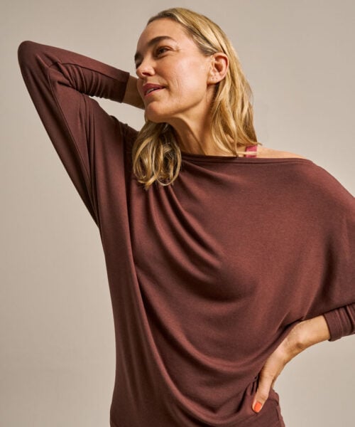 Bam2934 Drape Top Conker Clothing 6