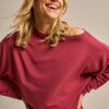Bam2934 Drape Top Rose Garnet Clothing 1