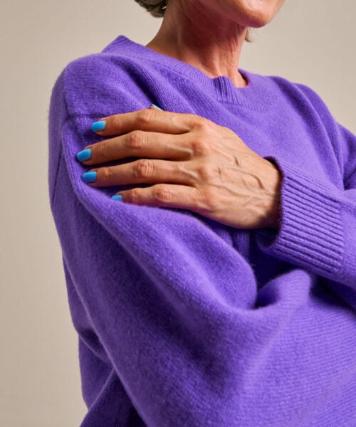 Bam2937 Knitted Jumper Electric Violet Clothing 5