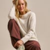 Bam2937 Knitted Jumper Oat Milk Marl Clothing 1