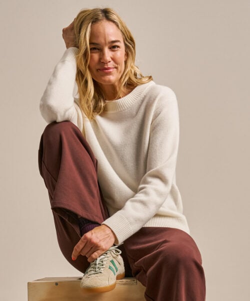 Bam2937 Knitted Jumper Oat Milk Marl Clothing 1