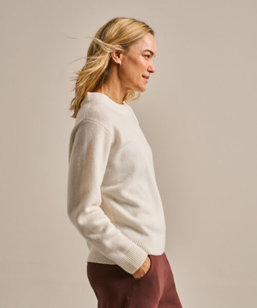 Bam2937 Knitted Jumper Oat Milk Marl Clothing 3