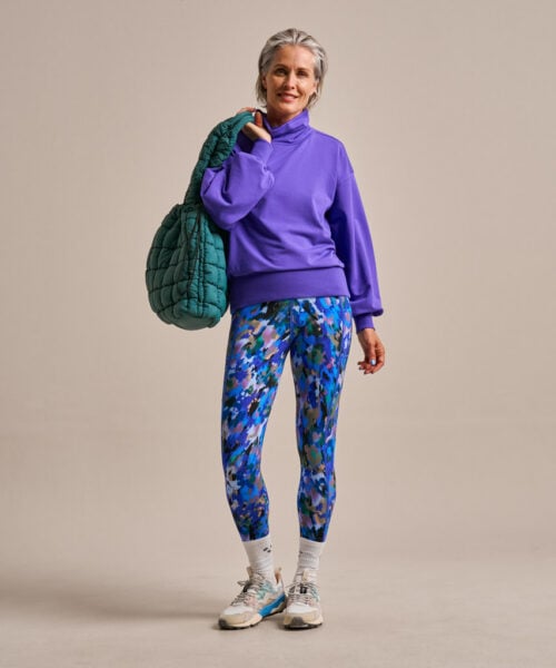Bam2956 High Neck Sweatshirt Electric Violet Clothing 1