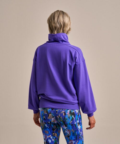 Bam2956 High Neck Sweatshirt Electric Violet Clothing 4