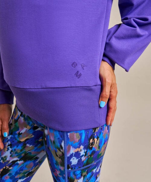 Bam2956 High Neck Sweatshirt Electric Violet Clothing 5