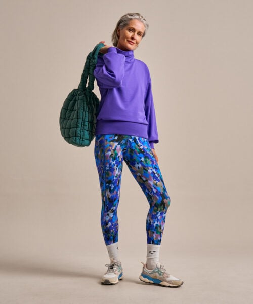 Bam2956 High Neck Sweatshirt Electric Violet Clothing 6