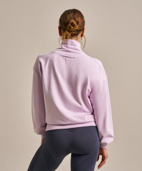 Bam2956 High Neck Sweatshirt Lavender Blush Clothing 4