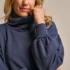Bam2956 High Neck Sweatshirt Storm Navy Clothing 1