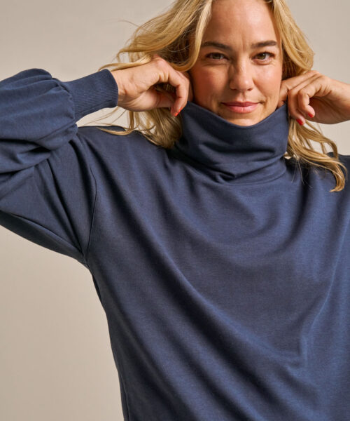 Bam2956 High Neck Sweatshirt Storm Navy Clothing 5