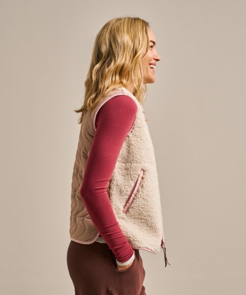 Bam2958 Fleece Gilet Oat Clothing 3