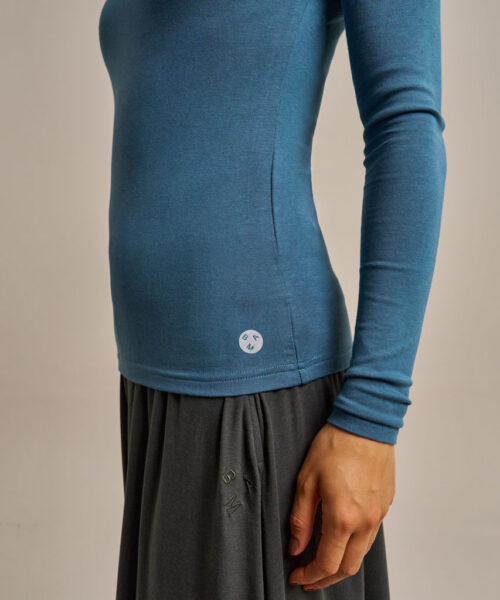 Bam2968 High Neck Top Agate Blue Clothing 6