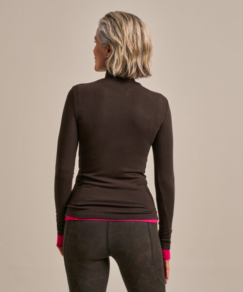Bam2968 High Neck Top Bitter Chocolate Clothing 4