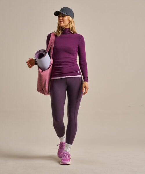 Bam2968 High Neck Top Damson Clothing 1