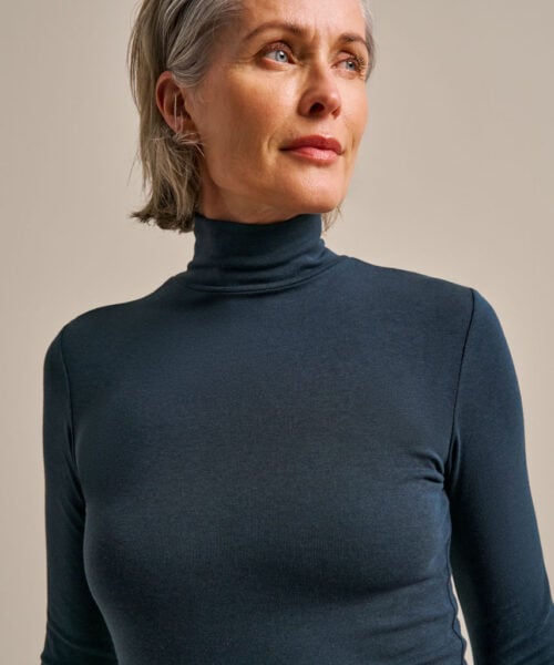 Bam2968 High Neck Top Mariner Navy Clothing 1