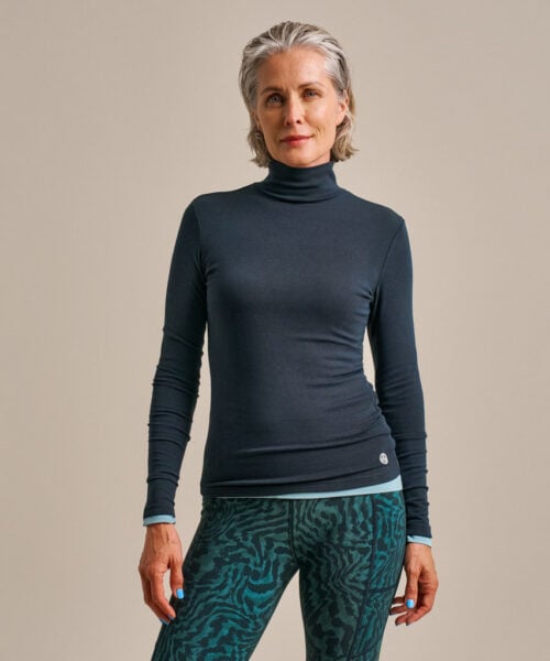 Bam2968 High Neck Top Mariner Navy Clothing 2