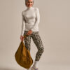 Bam2968 High Neck Top Oatmeal Clothing 1