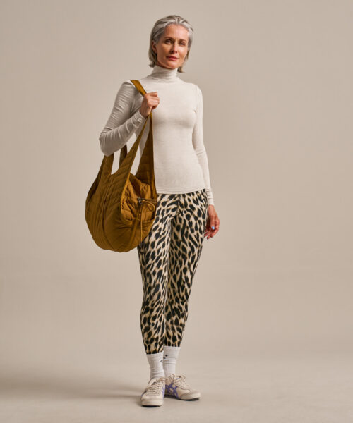 Bam2968 High Neck Top Oatmeal Clothing 7