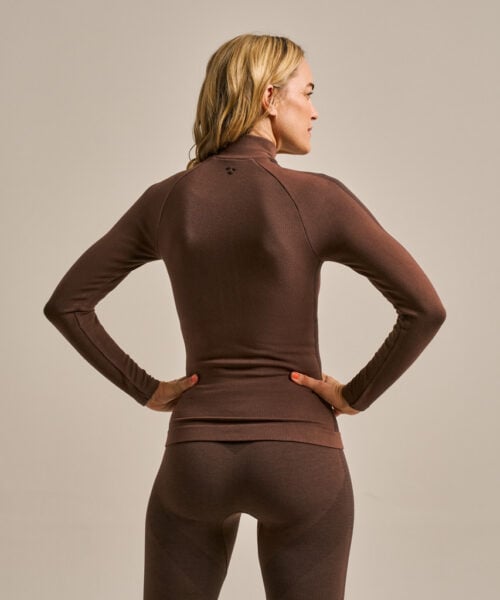Bam2975 Zip Up Jacket Bitter Chocolate Black Clothing 3