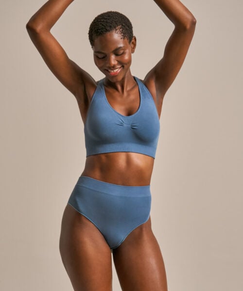 Bam2980 High Leg Brief Agate Blue Clothing 1