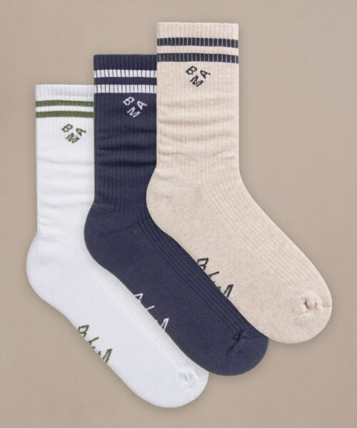 Bam2987 Blend Crew Socks White Clothing 1