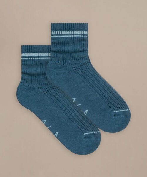 Bam2989 Blend Quarter Crew Socks Damson Teal Clothing 3
