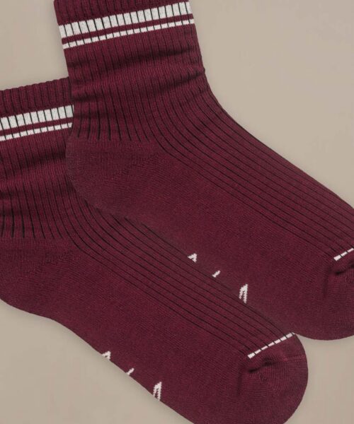 Bam2989 Blend Quarter Crew Socks Damson Teal Clothing 4