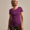 Bam846 Gathered Hem T Shirt Damson Clothing 1