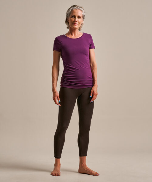 Bam846 Gathered Hem T Shirt Damson Clothing 6